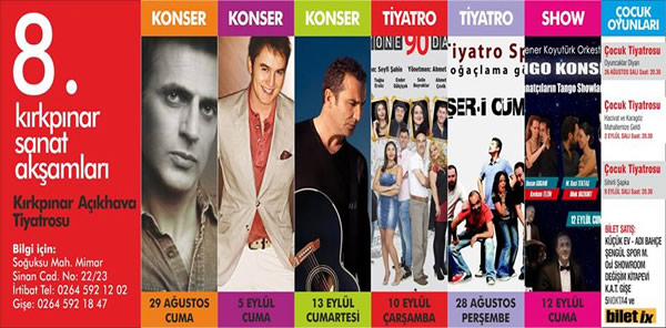 'KIRKPINAR SANAT AKŞAMLARI' 2014 BAŞLIYOR İŞTE PROGRAM