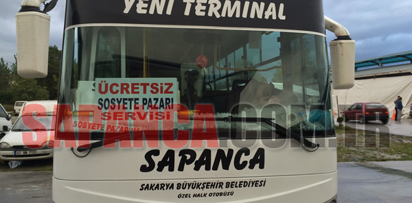 SAPANCA SOSYETE PAZARI İÇİN ÜCRETSİZ OTOBÜS SEFERLERİ BAŞLADI