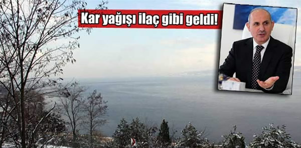 KAR YAĞIŞI SAPANCA GÖLÜ'NE YARADI!