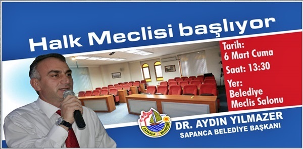 SAPANCA BELEDİYESİ HALK MECLİSİ TOPLANTISI YARIN YAPILACAK