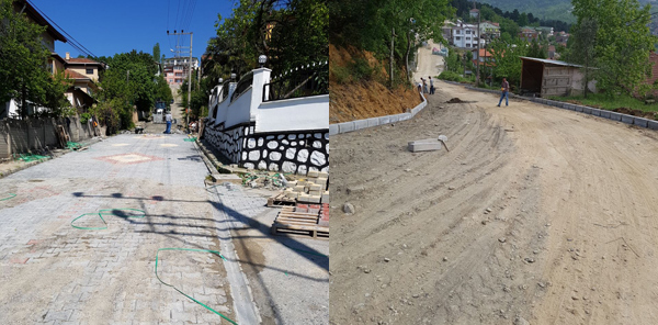 GÖL MAHALLESİ'NDE KİLİTLİ PARKE ÇALIŞMASI