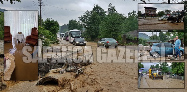 DERELER YOLLARDAN AKTI, EVLERİ SU BASTI