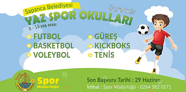 BELEDİYE YAZ SPOR OKULLARI BAŞLIYOR