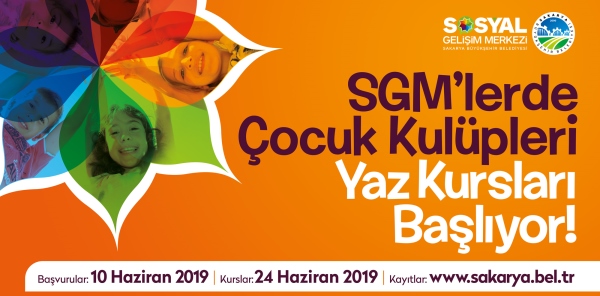 SAPANCA SGM YAZ KURSLARINDA KAYITLAR BAŞLIYOR