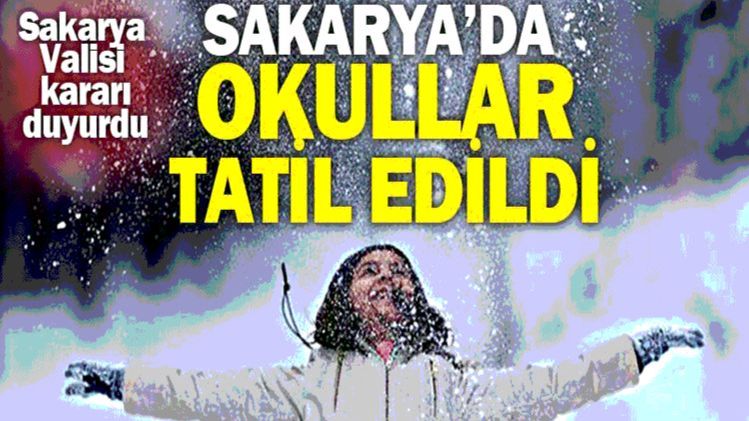 SAPANCA'DA OKULLAR 1 GÜN SÜREYLE TATİL EDİLDİ