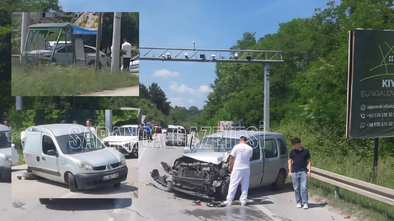 SAPANCA'DA 3 ARACIN KARIŞTIĞI KAZADA 1 KİŞİ YARALANDI
