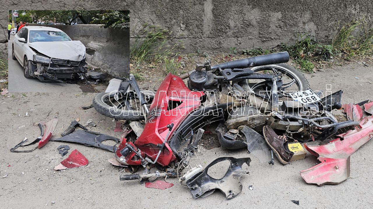 OTOMOBİL MOTOSİKLET İLE ÇARPIŞTI: 1 AĞIR YARALI