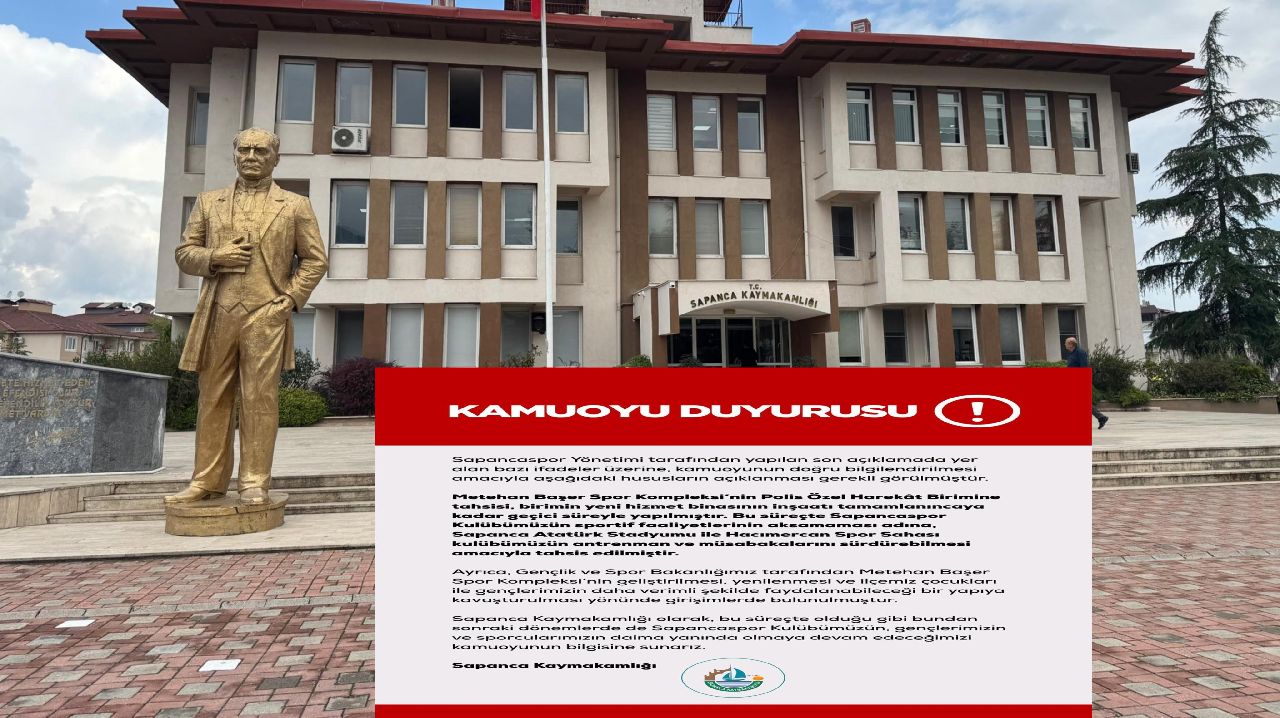 KAYMAKAMLIK O TESİS HAKKINDA AÇIKLAMA YAPTI