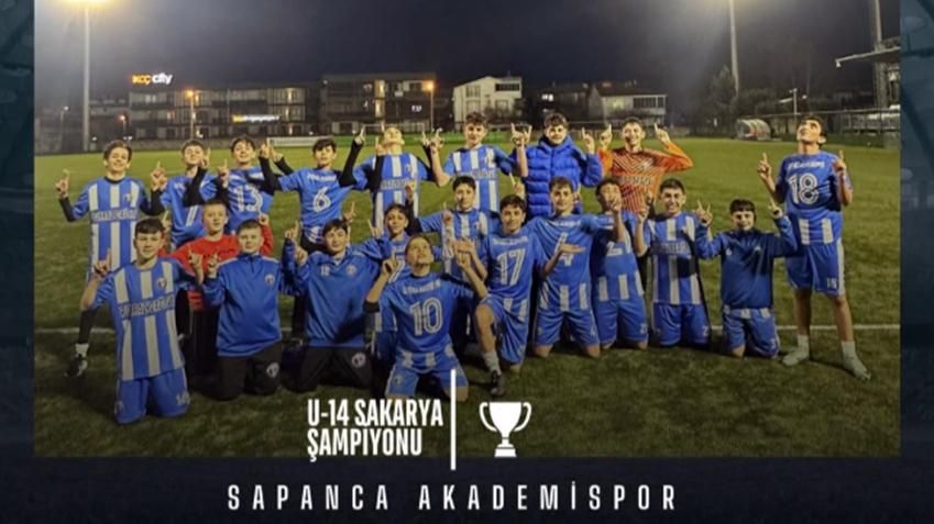 SAPANCA AKADEMİSPOR U-14 B GRUBU'NDA ŞAMPİYON OLDU